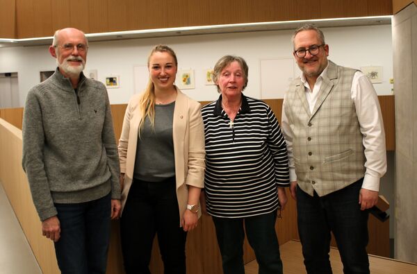 Über weitere Unterstützung freut sich das neue Vorstandsteam des Remchinger Römermuseums um Vize Edgar Kunzmann (von links), die Vorsitzende Julia Wieland, Schriftführerin Helene Schwarz und Kassier Frank Burghardt. Foto: Zachmann  