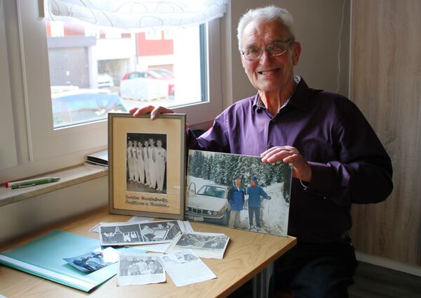 Zu den Erinnerungen des Paars gehört ein Treffen mit Franz Beckenbauer, als dieser beim Langlauf unterwegs war. Foto: Zachmann    
