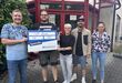 Christian Wallisch (Bild: 1. v.l.) Vorstand beim TV Nöttingen bei der Spendenübergabe. Foto: TV-Nöttingen