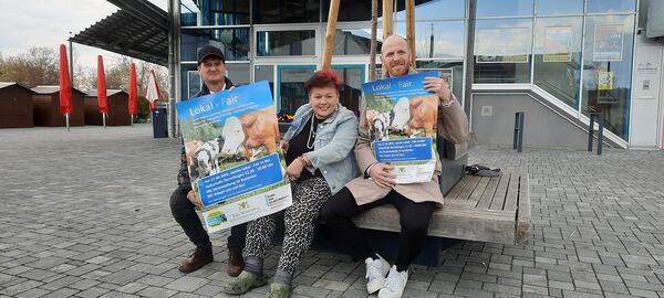 Auf die zweite Remchinger „Lokal-Fair“ freut sich die BDS-Vorsitzende Angie Trautz mit den Mitorganisatoren Andreas Fries (links) und Michael Stoll. Foto: Zachmann 